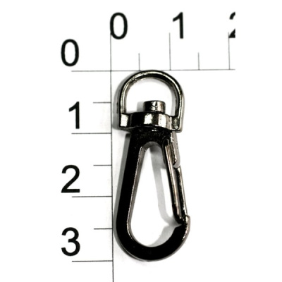  0013 черный никель Карабин металлический 7,5*32мм (упаковка 100 штук)  ТриКатушки