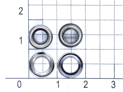  Люверсы №2 4мм сталь черный никель (уп 100 шт) "Proknopka"  ТриКатушки