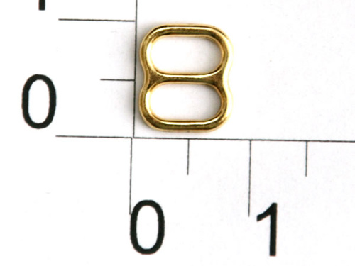  Пряжка регулятор для бюстгальтера Металл 608Н золото ш.6мм (уп.50 шт.) "Proknopka"  ТриКатушки