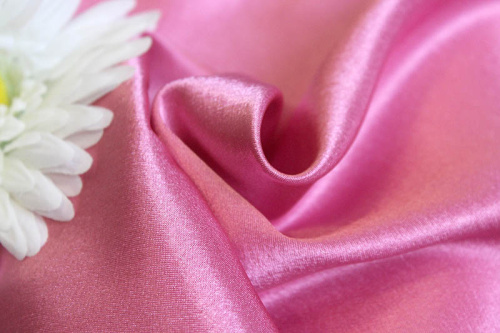  Ткань 2000 Крепсатин, ш.150см., №203 розовый  ТриКатушки