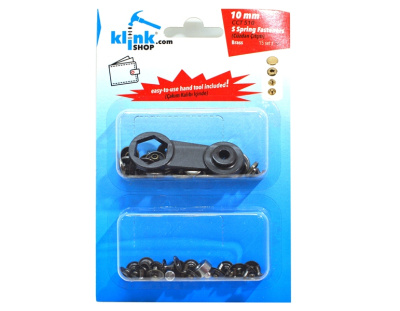  Кнопка в блистере арт.510 НЕРЖ. Альфа VT-2 10мм цв. Оксид (уп.15 компл.) + Ручной установщик  ТриКатушки