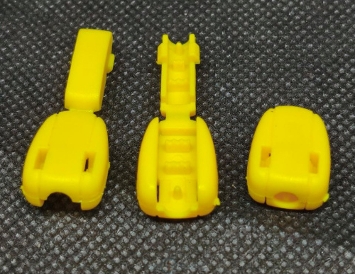  Концевик для шнура (Крокодильчик) 27101Н цв. Желтый (уп.50/500 шт)  ТриКатушки