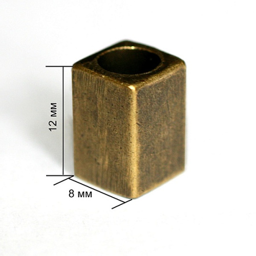  3037К антик концевик металл h=12мм (упаковка 500 штук)  ТриКатушки