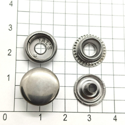  Кнопка 15мм №61 сталь цв. Черный Никель (уп 720шт) Tals(Турция)  ТриКатушки