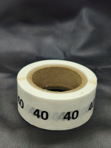  Размерник-наклейка на плёнке 40 (рул.500шт)  ТриКатушки
