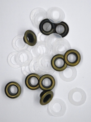  Блочка + Усл. Кольцо №4 6мм сталь Антик (уп 100 шт) "Proknopka"  ТриКатушки