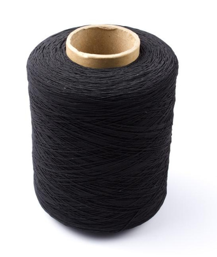  Нить резинка ( Спандекс ) №37 500 гр./1420м. цв.черный  ТриКатушки