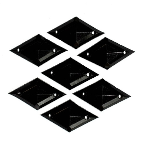  0028А 10*17мм черный Стразы пришивные "Ромб" (упаковка 1000 штук)  ТриКатушки