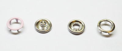  Кнопка 10,5 мм рубашечная (кольцо) нерж. покрытая эмалью цв. Розовый 133 (уп.50 шт.) ProKnopka  ТриКатушки