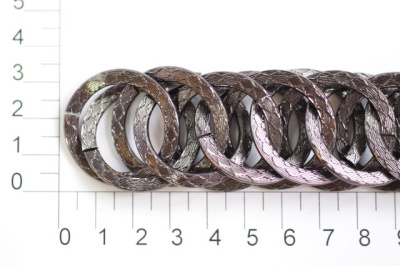  UX 016С цепь алюминий цв. black nickel (упаковка 10 метров)  ТриКатушки