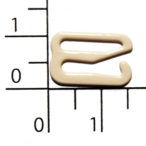  1209В бежевый Крючок металл крашенный ширина=12мм (упаковка 1000 штук)  ТриКатушки