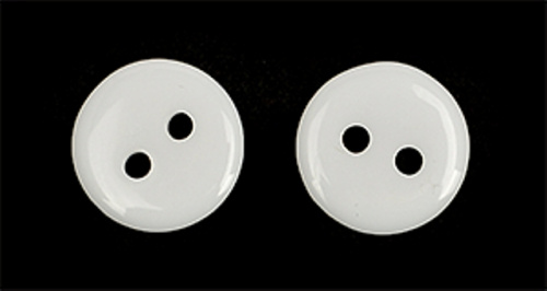  Пуговицы пластик CY 3233 18L-11мм,2 прок.цв.белый(уп.1000 шт)  ТриКатушки