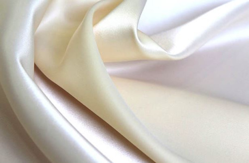  Ткань 2014 Атлас прокатный №001 кремовый  ТриКатушки