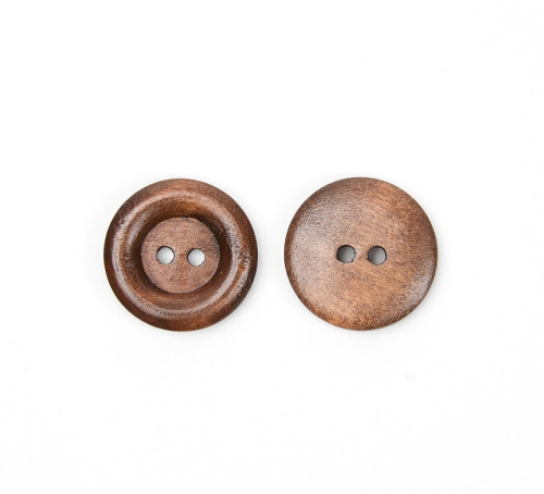  Пуговицы деревянные, арт. 0456, цв. Орех, 32L-20мм (уп.50 шт.)  ТриКатушки