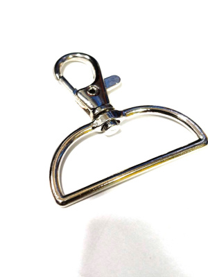  Карабин 40(38)мм металл,поворотный цв. Никель (фас.10/100/200 штук)  ТриКатушки