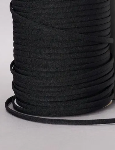  Резинка бретельная 22NK-0605 ширина 5мм (уп.100м) черный  ТриКатушки