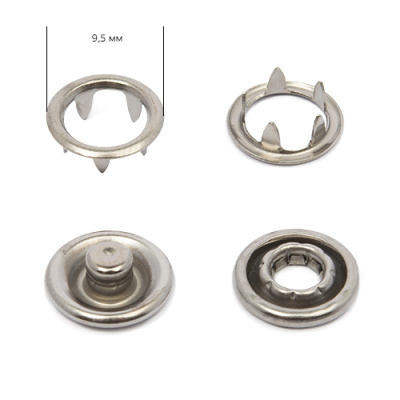  Кнопка рубашечная (кольцо) нерж 10,5мм цв. Черный Никель  уп. 1440шт  ТриКатушки