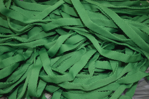  Шнур плоский полиэфирный 15мм (уп.100 м) цв 122 зелёный  ТриКатушки