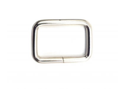  Рамка однощелевая металл 20мм 20х13 (уп.500шт) цв. Никель  ТриКатушки