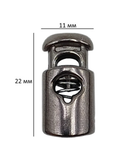  Фиксатор для шнура Цилиндр А 1 под металл цв.Черный никель (уп.50/250/500 шт)  ТриКатушки