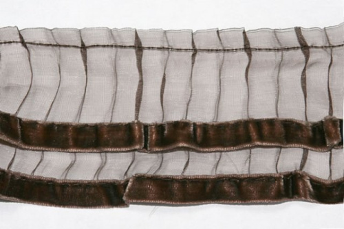  614 коричневый РЮШИ ширина 65мм (намотка 25 ярдов = 23 метра)  ТриКатушки