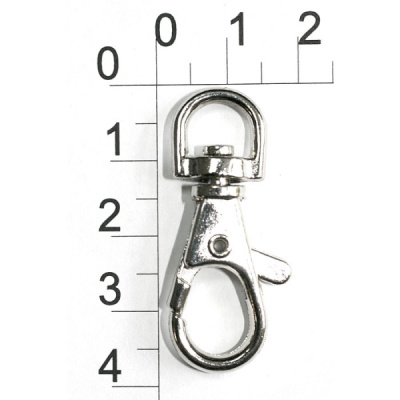  0017 никель Карабин металлический 7,5*41мм (упаковка 100 штук)  ТриКатушки