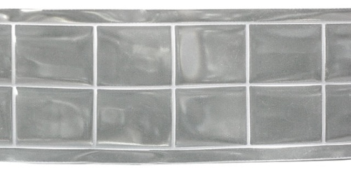  Лента светоотражающая "квадраты" (серый), ширина 50мм, арт.0161-5007, (намотка 50 метров)  ТриКатушки