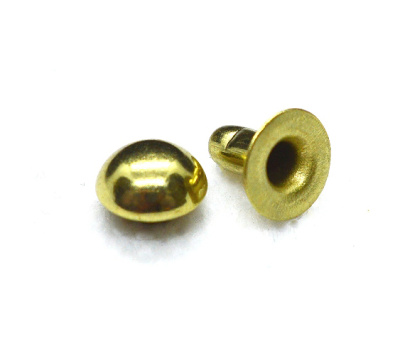  Хольнитены выпуклые (полусфера) 7мм, цв. золото (уп.50шт.) "Proknopka"  ТриКатушки