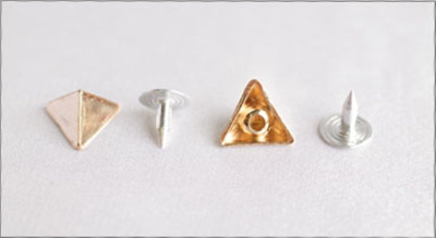  093-F золото Хольнитены декоративные "металл" 12мм (упаковка 500 штук)  ТриКатушки