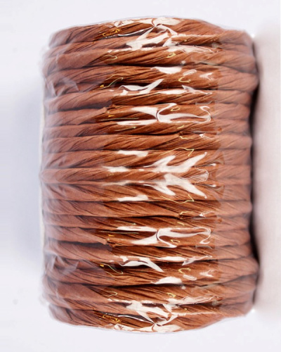  Шнур для упаковки "бумага" 5мм (упаковка 14 метров) цв. №11 коричневый  ТриКатушки