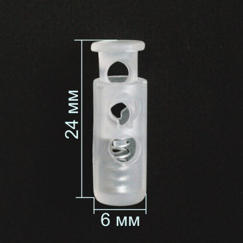  3124 прозрачный Фиксатор пластик (упаковка 200 штук)  ТриКатушки