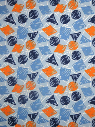  Ткань курточная детская  Дьюспо 240T WR PU цв.Squares св.голубой 65  ТриКатушки