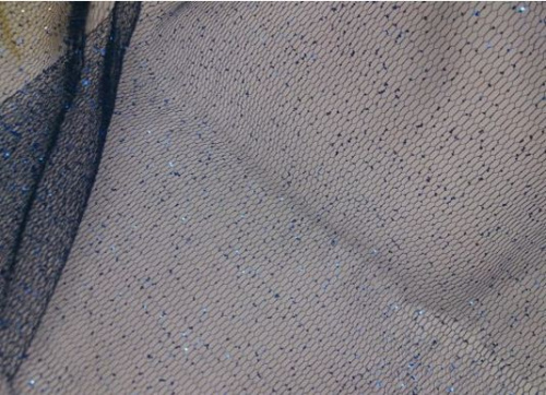  Ткань 5027 Сетка с блеском, №704 темно-синий  ТриКатушки