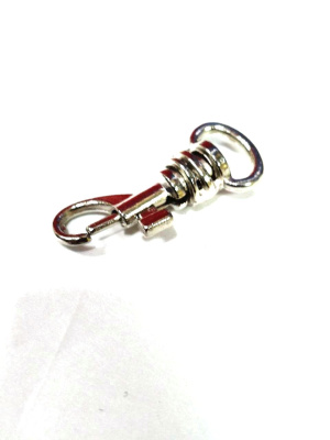  0005 Никель Карабин металлический 8*27мм (фас.10/ 100 штук)  ТриКатушки