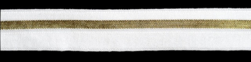  6317 белый/золото резинка бельевая19мм (намотка 144 ярда = 131,7 метра)  ТриКатушки