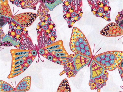  Ткань Шифон ПРИНТ ш.150см.,2010 цвет №15  ТриКатушки