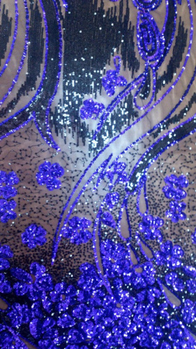  Ткань 5037 Сетка с пайетками №301  ТриКатушки