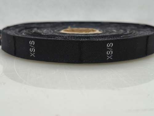  Размерник жаккард чёрный XS/S (рул 1000шт)  ТриКатушки