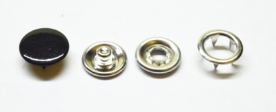  Кнопка с крышкой 9,5 мм рубашечная цв. Черный 322 (уп 50 шт.) ProKnopka  ТриКатушки