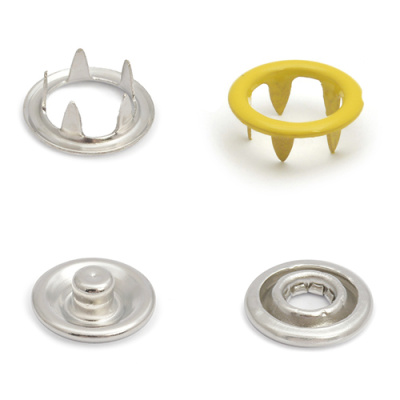  Кнопка Трикотажная (кольцо) 7,8 мм нержавейка, цв. 110 Желтый (уп.1440 шт).  ТриКатушки