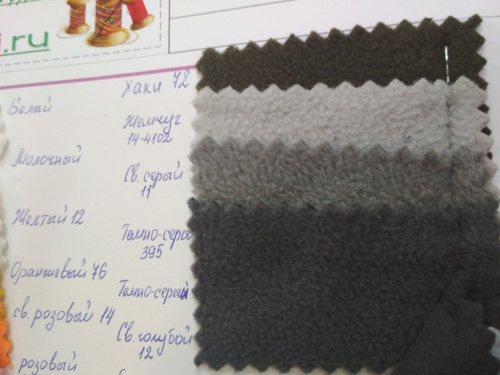  Ткань Флис СЕРЫЙ 395 190 Г/М2  ТриКатушки