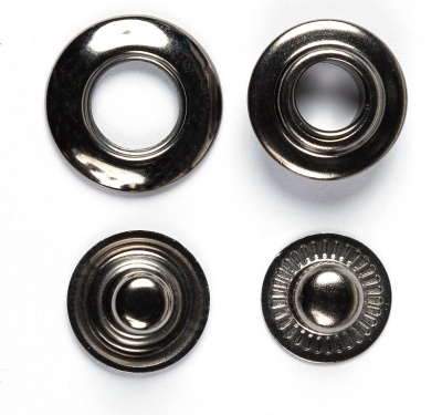  Кнопка Клямерная NewStar 17 мм (Латунь) цв. Блэк Никель (уп. 1000 шт)  ТриКатушки