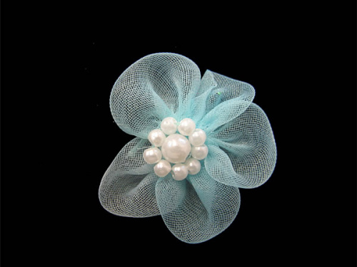  017 F пришивной элемент (упаковка 100 штук) голубой  ТриКатушки