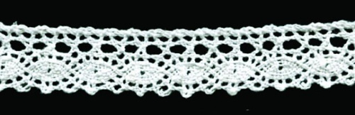  0003F белый кружево вязанное 18мм (намотка 20 ярдов = 18,3 метров)  ТриКатушки