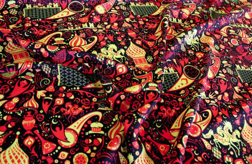  Габардин принт арт 1010 цв 56 э , Плотность 270г/м.пог, ширина 150 см, состав 100% ПЭ  ТриКатушки