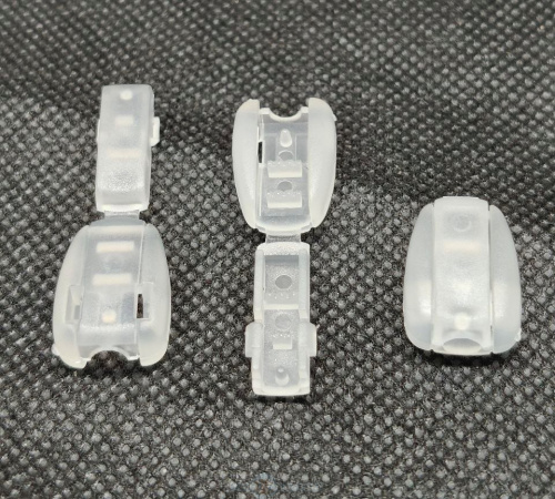  Концевик для шнура (Крокодильчик) 27101Н цв. Прозрачный (уп.50/500 шт)  ТриКатушки