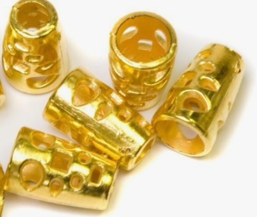  Наконечник для шнура (Колокольчик) арт. L6 цв.Золото (уп.50/1000шт)  ТриКатушки