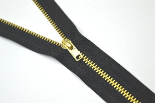  Молния Металл Т5 джинс 18 см №322 черн, (уп.100)  ТриКатушки