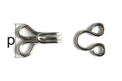  Крючки плательные #3 никель (упаковка 1728 штук)  ТриКатушки