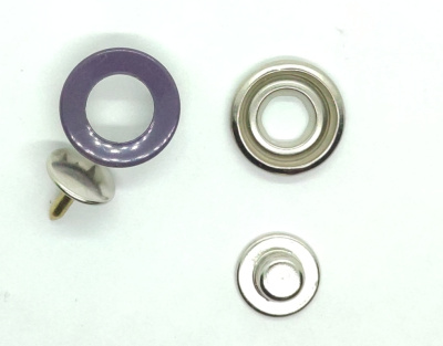  Розн.уп.Кнопка K-901 нержавеющая, D=17 мм, цв.Темно-Сереневый (уп.10 шт) Proknopka  ТриКатушки